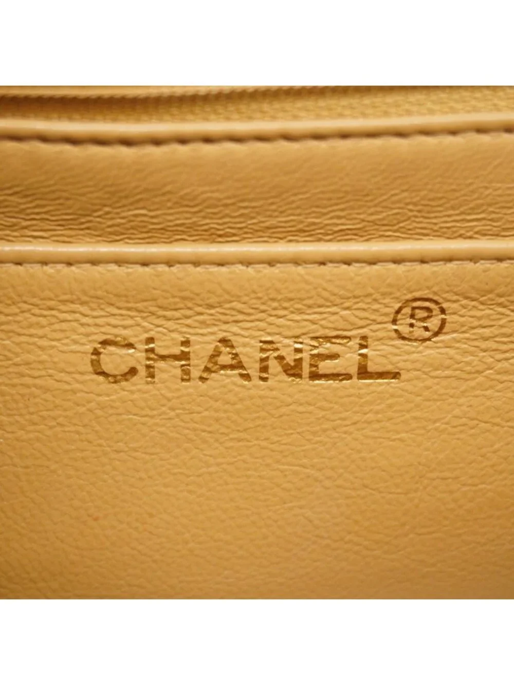 Chanel Handbag Mademoiselle Lambskin Beige Gold